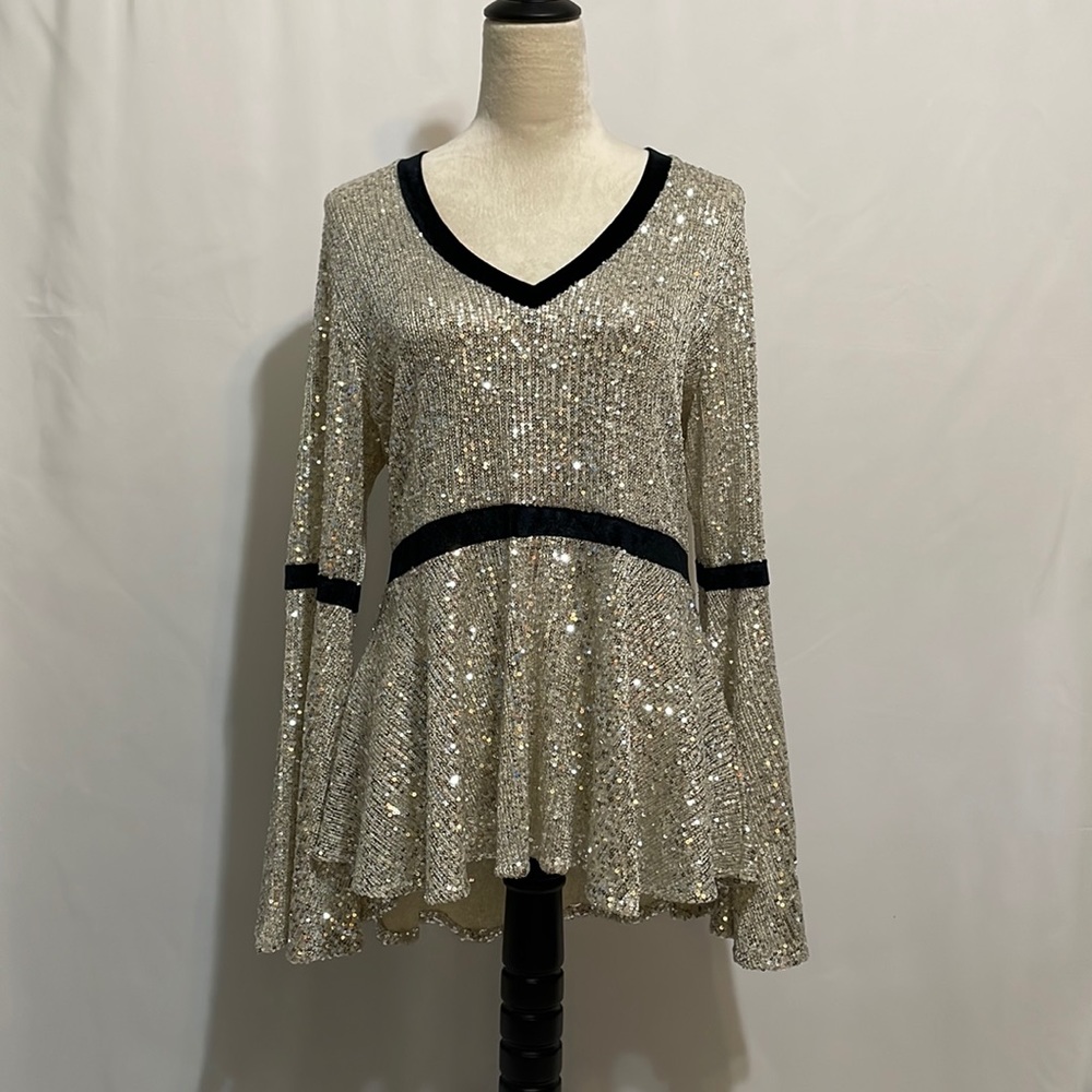NWOT - VENUS Sequin Dress Blouse